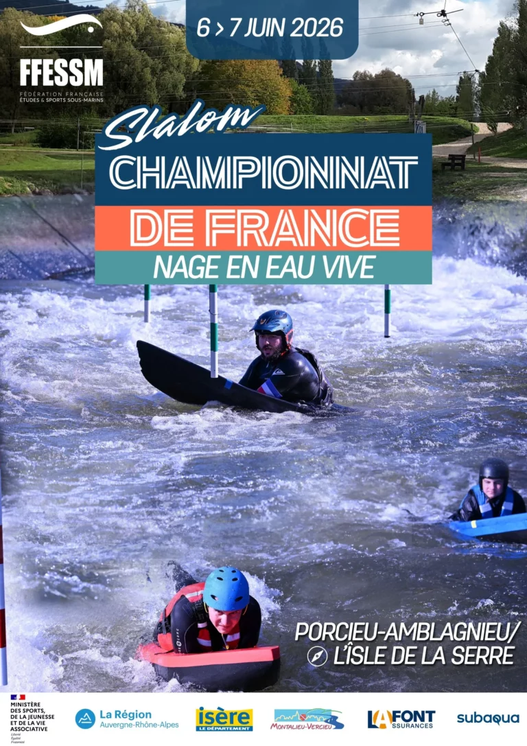 Compétition de nage en eau vive slalom dimanche 7 juin 2026