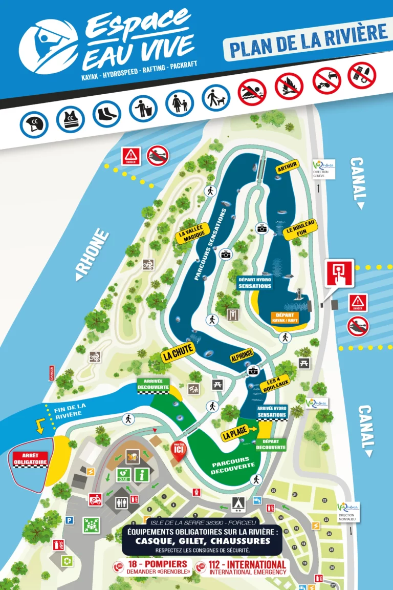 Plan de la rivière artificielle
